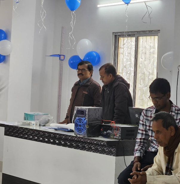 Reception desk area inside Contai B.B. Health Clinic